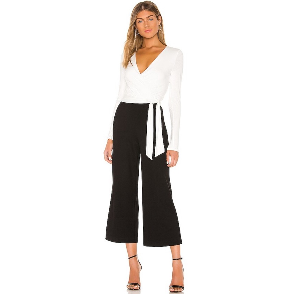 Bailey 44 - Bethany Jumpsuit in Eggshell & Black